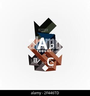 Banner infografici astratti con opzioni geometriche, un processo di b c step. Banner infografici astratti con opzioni geometriche, un processo di b c step. Illustrazione vettoriale Illustrazione Vettoriale