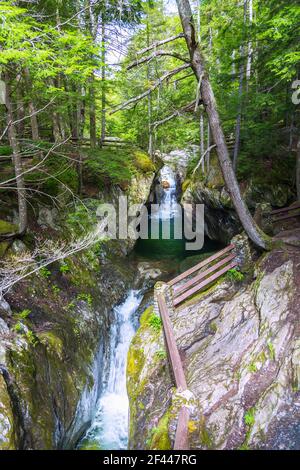 Geografia / viaggio, Stati Uniti, Vermont, Texas Falls a Hancock, Vermont, Additional-Rights-Clearance-Info-non-disponibile Foto Stock