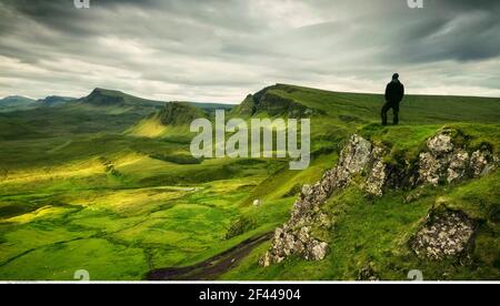 Geografia / viaggio, Scozia, l'isola di Skye, Quaraing, estate, diritti aggiuntivi-clearance-Info-non-disponibile Foto Stock