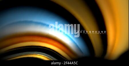 Linee d'onda multicolore su sfondo nero. Linee d'onda multicolore su disegno vettoriale di sfondo nero Illustrazione Vettoriale