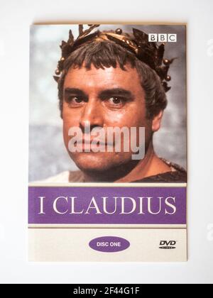 DVD della serie TV 1976 della BBC i Claudius, basato sui romanzi di Robert Graves; attore Brian Beato sulla manica Foto Stock