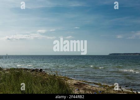 Il mare del Nord in Danimarca durante l'estate Foto Stock