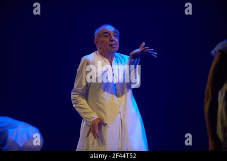 Astaad Deboo, Astad Deboo, ballerino indiano, ballerino indiano contemporaneo, coreografo, Pioniere della danza moderna, NCPA ADD ART Festival, NCPA, Bombay, Mumbai, Maharashtra, India, Asia Foto Stock