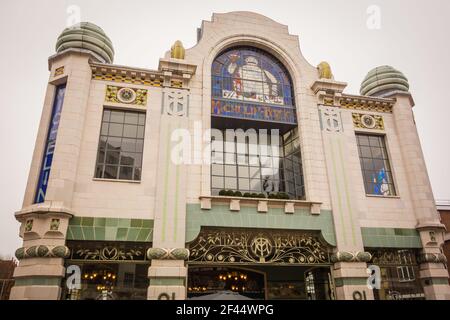 The Michelin Man, Michelin House, Fulham Road, Londra, SW3, REGNO UNITO Foto Stock