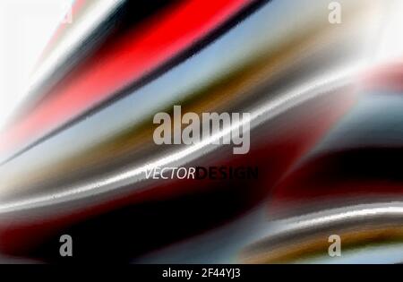 Onde di colore arcobaleno, vettore offuscato sfondo astratto. Onde di colore arcobaleno, vettore offuscato sfondo astratto. Illustrazione artistica vettoriale per presentazione, sfondo dell'applicazione, banner o poster Illustrazione Vettoriale