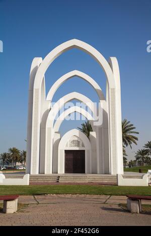 Il Qatar Doha, monumento in El Bidda Park Foto Stock
