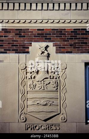 Stemma di Blackpool Borough Council, Lancashire, Inghilterra, Regno Unito Foto Stock