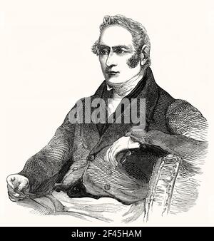 George Stephenson, 1781-1848, un ingegnere inglese e fondatore dell'industria ferroviaria Foto Stock