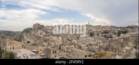 La città di Matera, Italia Foto Stock