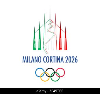 2026 Olimpiadi invernali a Milano Cortina Foto Stock