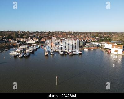 Antenna sul lato dell'acqua Woodbridge Suffolk Foto Stock