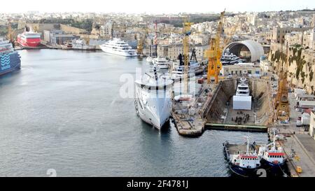 Dry Dock di Malta immagine fatta Foto Stock