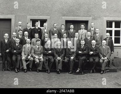 Forza lavoro della fabbrica chimica Dr. Kroff a Roßwein Foto Stock