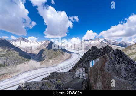 Ghiacciaio di Altesch - svizzera Foto Stock