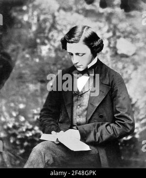 Lewis Carroll. Ritratto dello scrittore inglese Charles Lutwedge Dodgson (1832-1898), autoritratto, 1857 Foto Stock