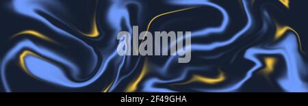 Sfondo decorativo con motivi astratti di dominante blu e colori dell'inchiostro. Pittura liquida texture astratta, tecnica d'arte. Una combinazione colorata Foto Stock