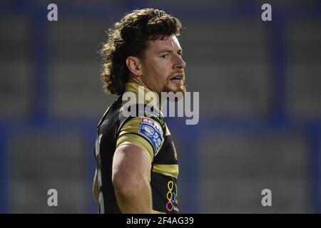 Warrington, Regno Unito. 19 marzo 2021. Blake Wallace (6) di Leigh Centurions durante la partita a Warrington, UK, il 19/2021. (Foto di Richard Long/News Images/Sipa USA) Credit: Sipa USA/Alamy Live News Foto Stock