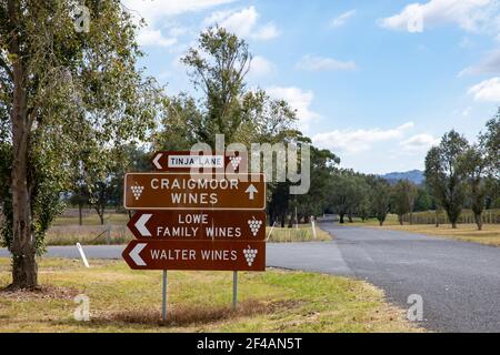 Regione vinicola Mudgee, Craigmoor Wines, Lowe Family Wines e Walter Wines, Mudgee, NSW, Australia Foto Stock