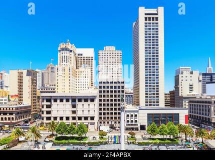 Union Square di San Francisco, California, Stati Uniti d'America Foto Stock