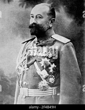 Alexei Andreyevich Polivanov (1855-1920), un ufficiale militare russo che come Ministro della guerra durante la prima guerra mondiale (Generale Polivanov) Foto Stock