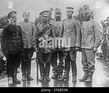 Prigionieri tedeschi e austriaci in Russia durante la prima guerra mondiale ca. 1910-1915 Foto Stock