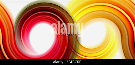 Rainbow Fluid color line abstract background - vortice e cerchi, colori liquidi ritorti, marmo colorato o plastica ondulato sfondo texture, modello multicolore per la presentazione di affari o tecnologia o web brochure layout di copertina, carta da parati. Rainbow Fluid color line abstract background - vortice e cerchi, colori liquidi ritorti, marmo colorato o plastica ondulato sfondo texture, modello multicolore per la presentazione di affari o tecnologia o web brochure layout di copertina, carta da parati. Illustrazione vettoriale Illustrazione Vettoriale
