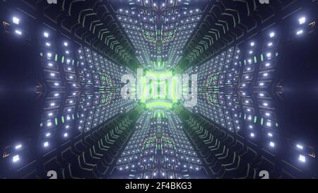 Sfondo astratto di linee incandescenti illustrazione 3d Foto Stock