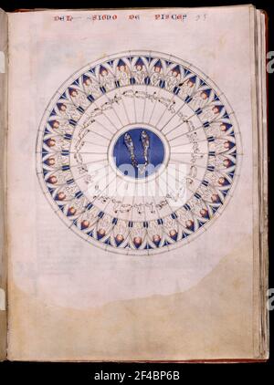 PISCIS - LAPIDARIO DEL DIARIO DE MARIA - 1253 - MANUSCRITO HI 15. Autore: Alfonso X di Castiglia. LOCALITÀ: MONASTERIO-BIBLIOTECA-COLECCION. SAN LORENZO DEL ESCORIAL. MADRID. SPAGNA. Foto Stock