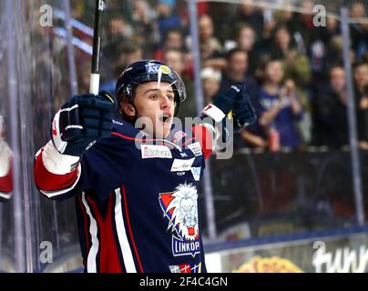 Nr 13 Jakub Vrana, Linköping Hockey Club, LHC, Linköping HC. Foto Stock