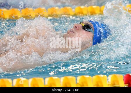 MATHIEU Geoffroy di STADE CLERMONT NATATATATION 3eme Séries 200 m Dos Men durante il FFN Golden Tour Camille Muffat 2021, Nuoto Olympic e selezioni europee il 20 marzo 2021 a Cercle des Nageurs de Marseille a Marsiglia, Francia - Foto Laurent Lairys / DPPI Foto Stock