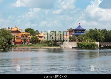 Orlando, Florida. 29 luglio 2020. Vista panoramica del Padiglione della Cina a Epcot (96) Foto Stock