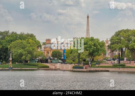 Orlando, Florida. 29 luglio 2020. Vista panoramica del Padiglione di Francia a Epcot (131) Foto Stock