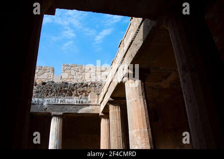 Paphos, Cipro. Tombe dei Re Foto Stock