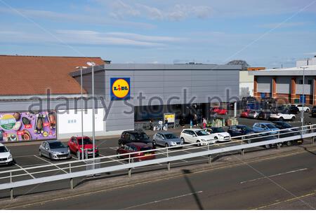 Supermercato Lidl, Granton Edinburgh, Scozia Foto Stock