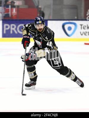 48 Daniel Rahimi nel club di hockey di Linköping, Linköping HC, LHC. Foto Stock