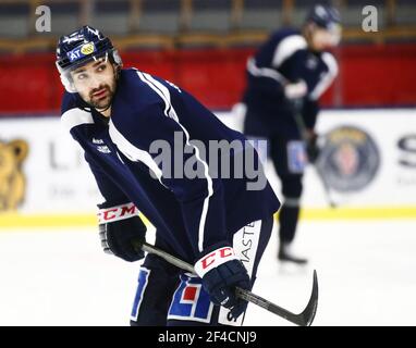 48 Daniel Rahimi nel club di hockey di Linköping, Linköping HC, LHC. Foto Stock