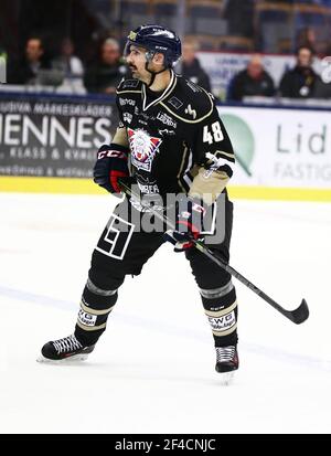 48 Daniel Rahimi nel club di hockey di Linköping, Linköping HC, LHC. Foto Stock