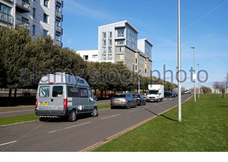 Moderno albergo residenziale sul lungomare di Leith, Edimburgo, Scozia Foto Stock