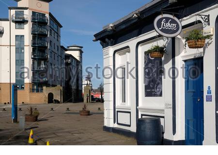 Ristorante Fishers, The Shore, Leith Edinburgh, Scozia Foto Stock