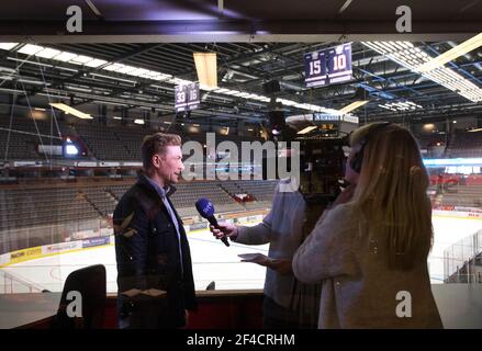 Magnus 'Mange' Johansson nel club di hockey di Linköping, Linköping HC, LHC. Foto Stock