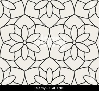 Motivo floreale decorativo senza cuciture. Tradizionale sfondo ornamentale orientale con fiori. Illustrazione del vettore. Illustrazione Vettoriale