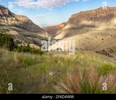 Vista panoramica sulla campagna del Wyoming. Foto Stock