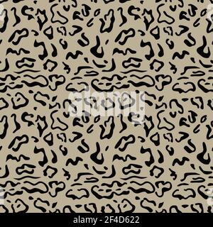 Modello vettoriale senza cuciture della pelle di Snow leopard. Sfondo, decorazione tessile, stampa animalistica. Illustrazione Vettoriale