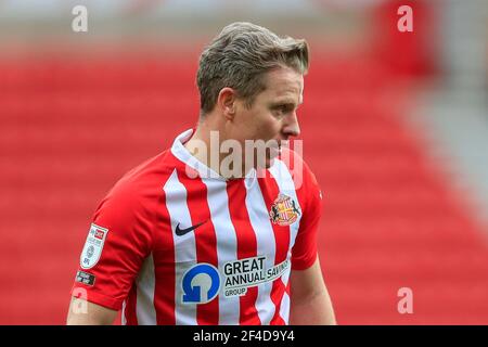 Sunderland, Regno Unito. 20 Marzo 2021. Grant Leadbitter n. 23 di Sunderland durante la partita a Sunderland, Regno Unito, il 20/03/2021. (Foto di IAM Burn/News Images/Sipa USA) Credit: Sipa USA/Alamy Live News Foto Stock