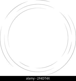 Cerchio ciclico, elica, elemento a spirale. Forma concentrica con effetto di rotazione, centrifuga e girazione. Illustrazione dei vettori di torsione, turbolenza e turbolenza – S Illustrazione Vettoriale