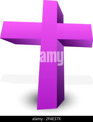 Cartoon Christian, Christianity Cross Vector Icon, Symbol, and Logo – Stock Vector Illustration, Graphics clip art Illustrazione Vettoriale