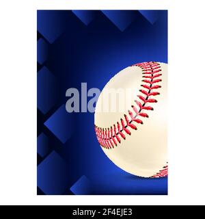 Baseball cucito palla tipografia Poster Vector Illustrazione Illustrazione Vettoriale