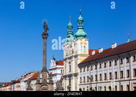 Hradec Kralove Repubblica Ceca Piazza Velke Namesti Foto Stock