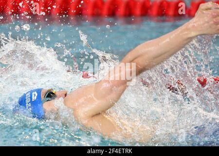 MATHIEU Geoffroy di STADE CLERMONT NATATATATATION 3eme Séries 200 m Dos Men durante il FFN Golden Tour Camille Muffat 2021, Nuoto Olympic e selezioni europee il 20 marzo 2021 a Cercle des Nageurs de Marseille a Marsiglia, Francia - Foto Laurent Lairys / ABACAPRESS.COM Foto Stock