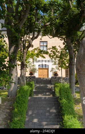 Ingresso sul mare al Castello di Grönsöö. Foto Stock